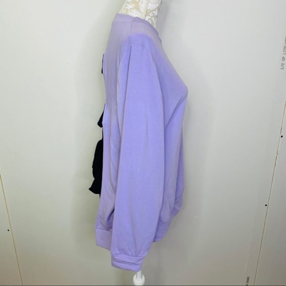 Zara Open Back Sweater Sz MEDIUM Lavender 1431 - Picture 4 of 8